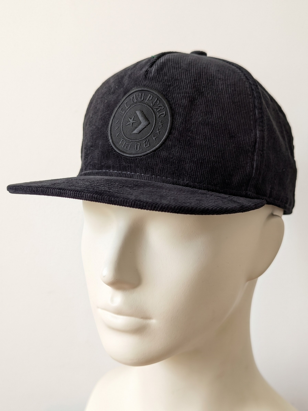 Converse CONS Black Corduroy Snapback Hat Skatercore Grunge Gorpcore Cap